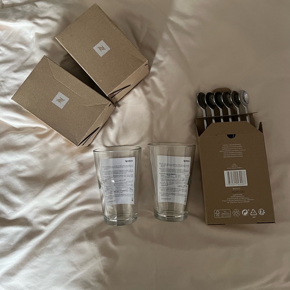 Nespresso Kitchen Nespresso View Recipe Glasses And Spoon Set